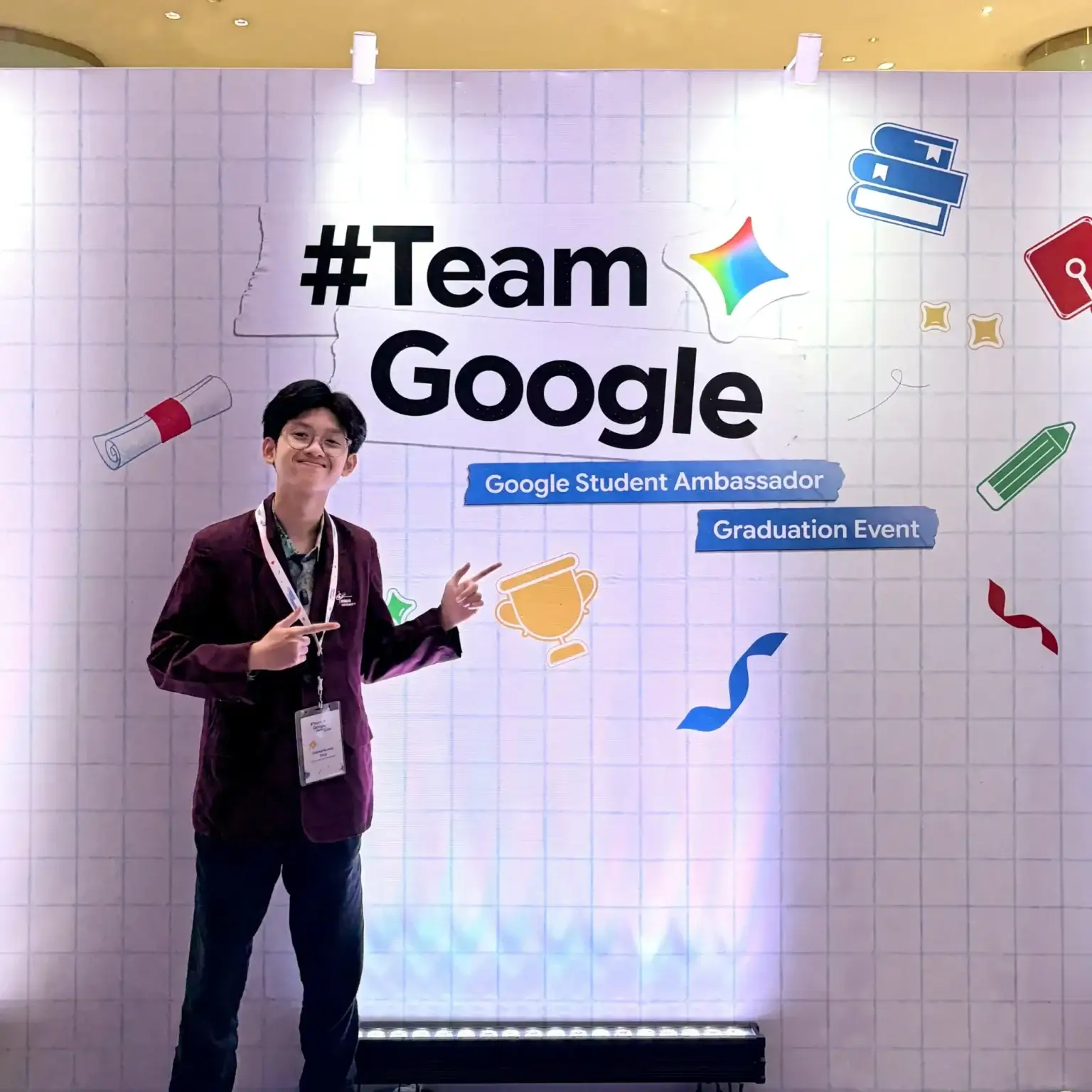 Didrika Ruvida di Graduation Event Google Student Ambassador Indonesia 2025 sebagai bagian dari TeamGoogle