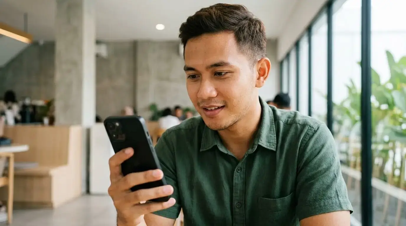 dua kreator konten Indonesia diskusi strategi micro influencer marketing di kafe